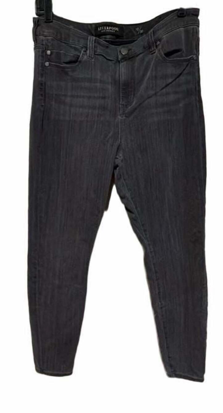 Liverpool The High-Rise Ankle Black Denim Jeans 10/30